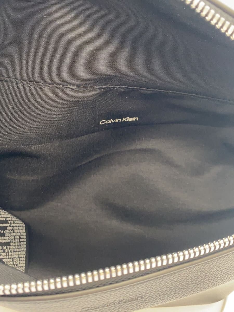 Calvin Klein logo embossed body bag waist bag faux leather BLK plain 4D3002G 6