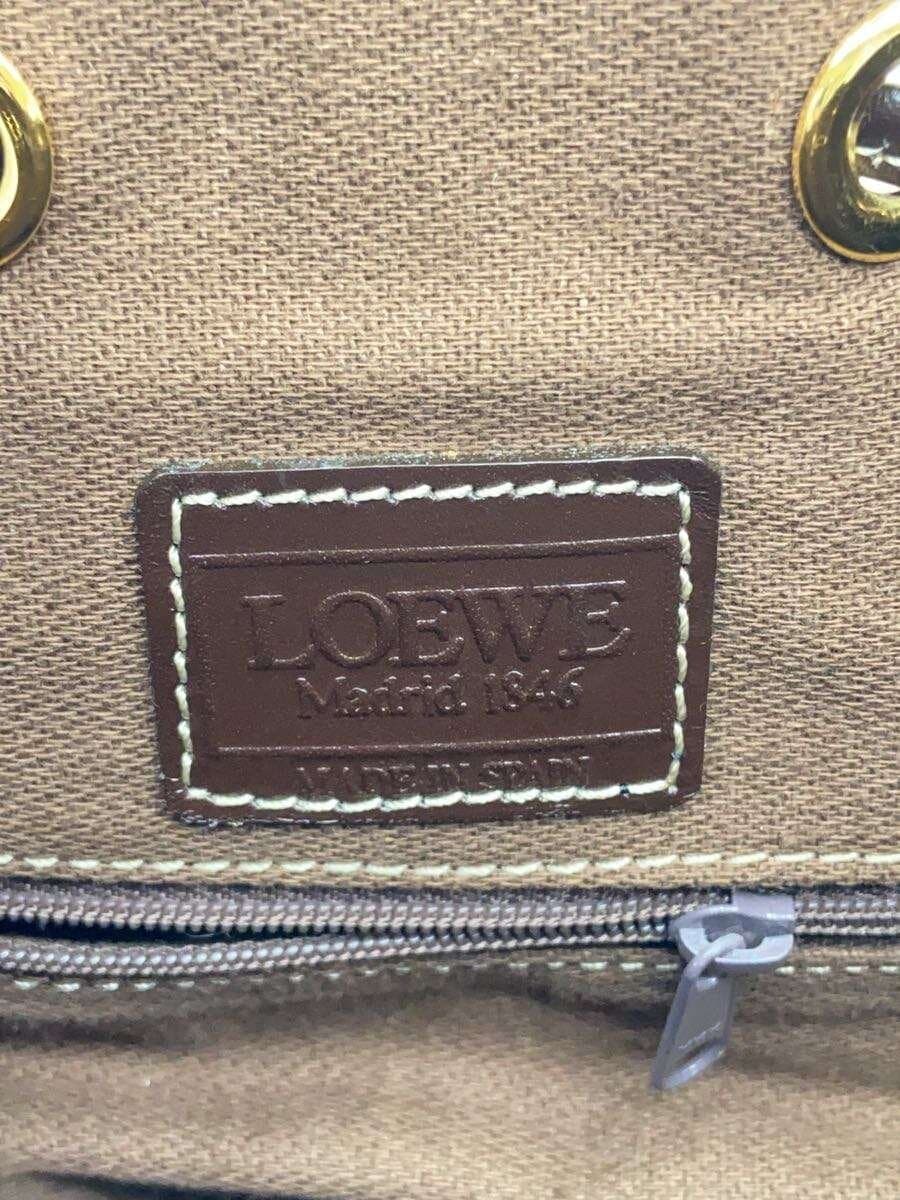 LOEWE Old Loewe Monogram Drawstring Shoulder Bag Anagram Bag -- BLK All-over 5