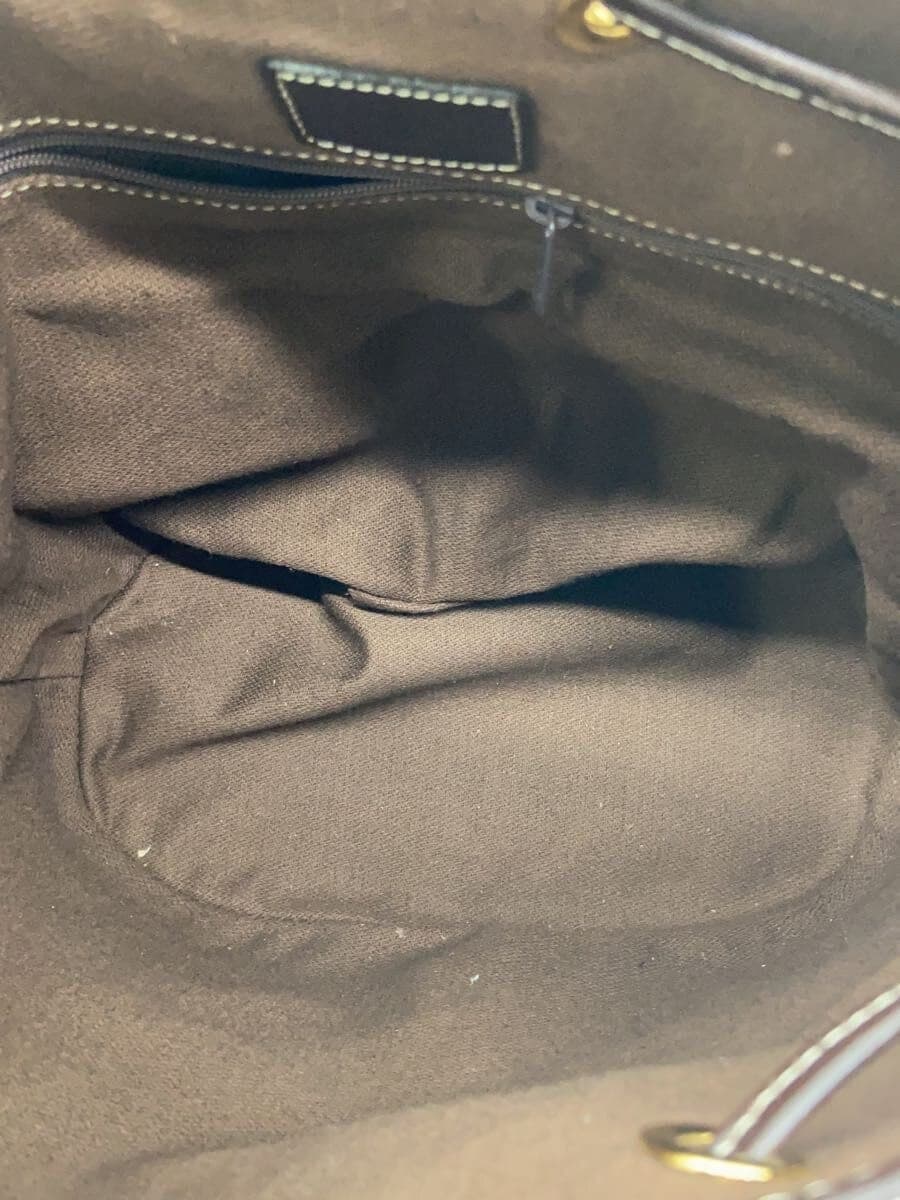 LOEWE Old Loewe Monogram Drawstring Shoulder Bag Anagram Bag -- BLK All-over 6