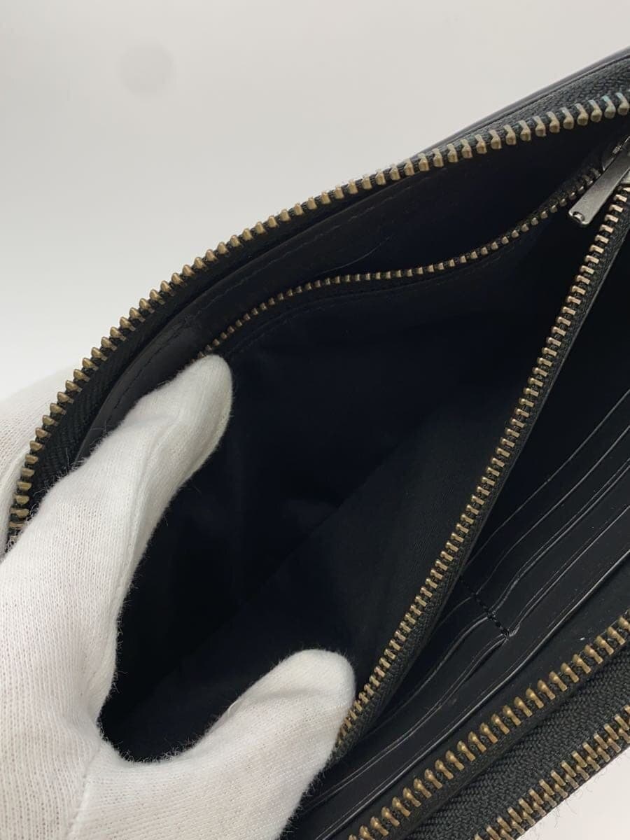 COACH Organizer Double Zip Round Second Bag PVC BLK All Over Pattern 8