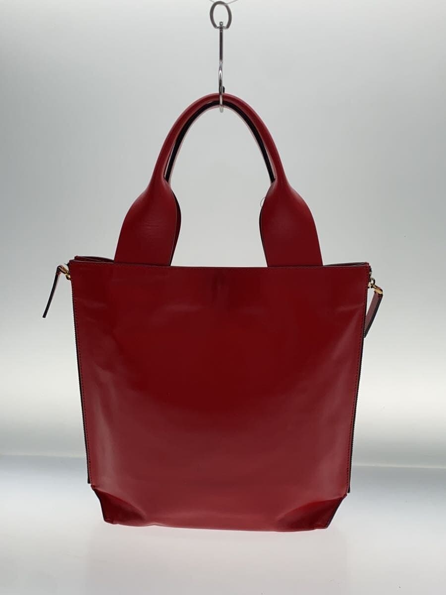 MARNI Multi Pocket Tote Bag Leather RED Solid SHMPV12U01 P3269 3