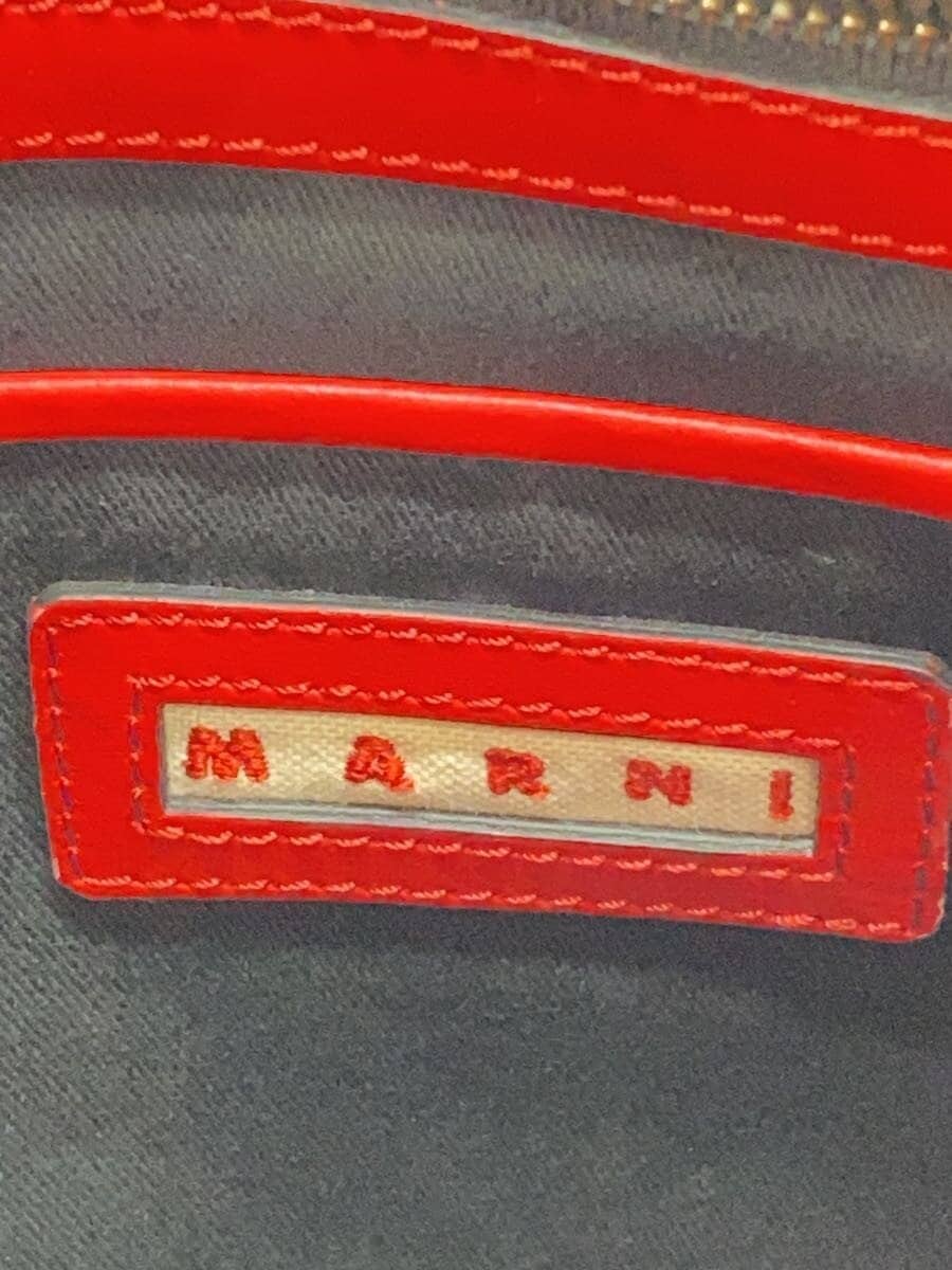 MARNI Multi Pocket Tote Bag Leather RED Solid SHMPV12U01 P3269 5