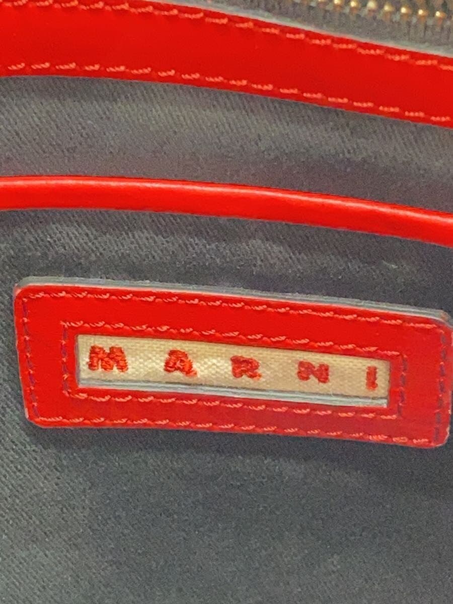 MARNI Multi Pocket Tote Bag Leather RED Solid SHMPV12U01 P3269 5