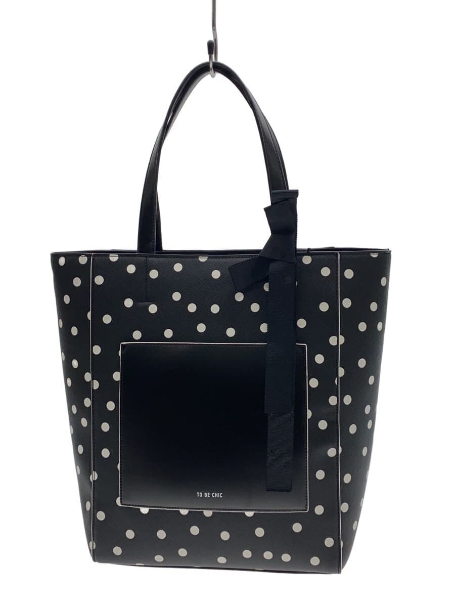 TO BE CHIC Tote Bag PVC BLK Dot