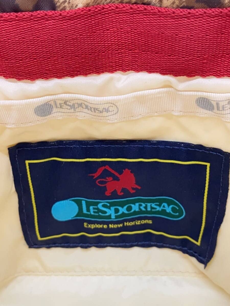 LESPORTSAC Bamboo Leopard Leopard Pattern Handbag PVC BRW 5