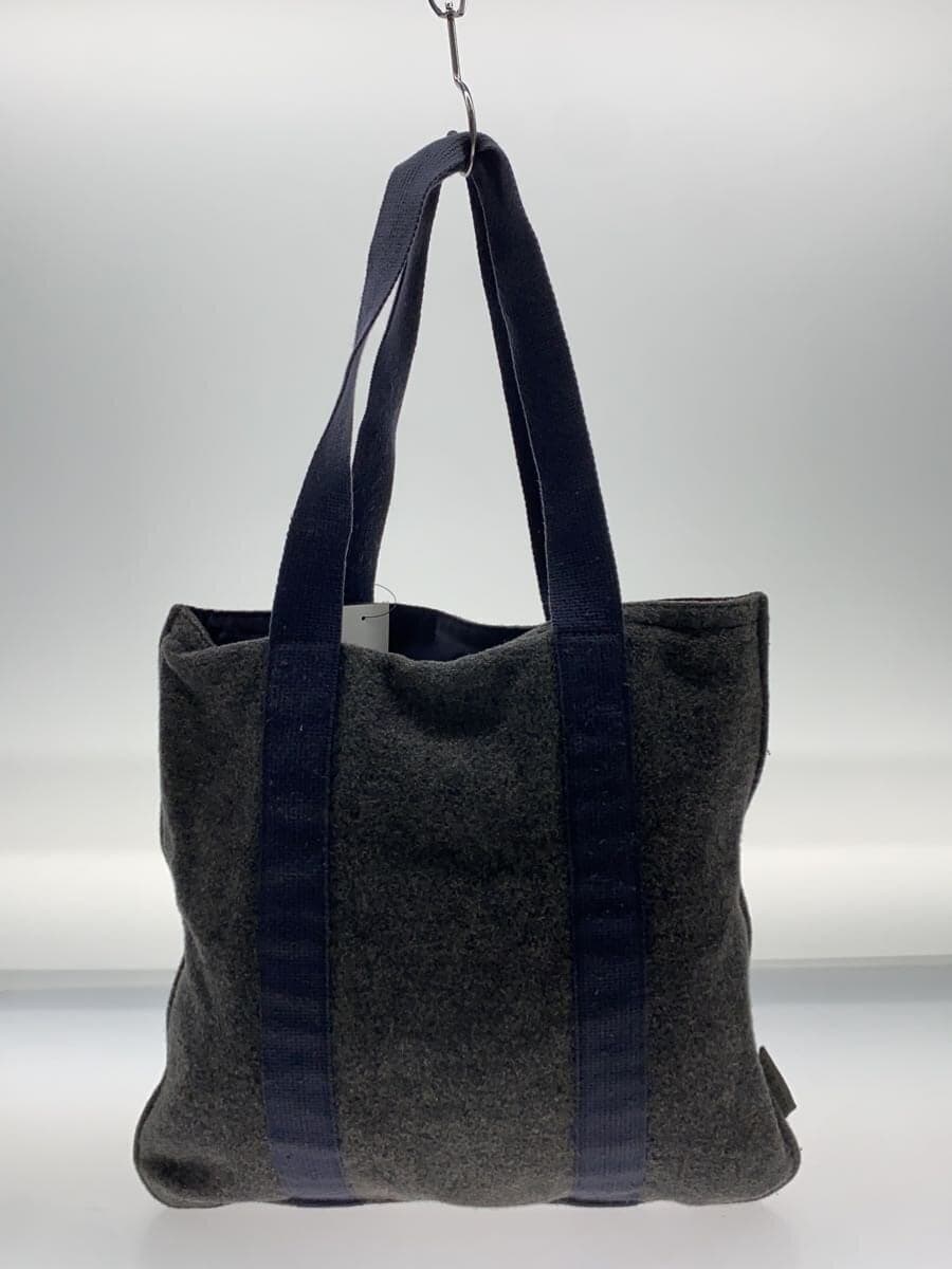 POLO SPORT Tote Bag Wool GRY Solid 3