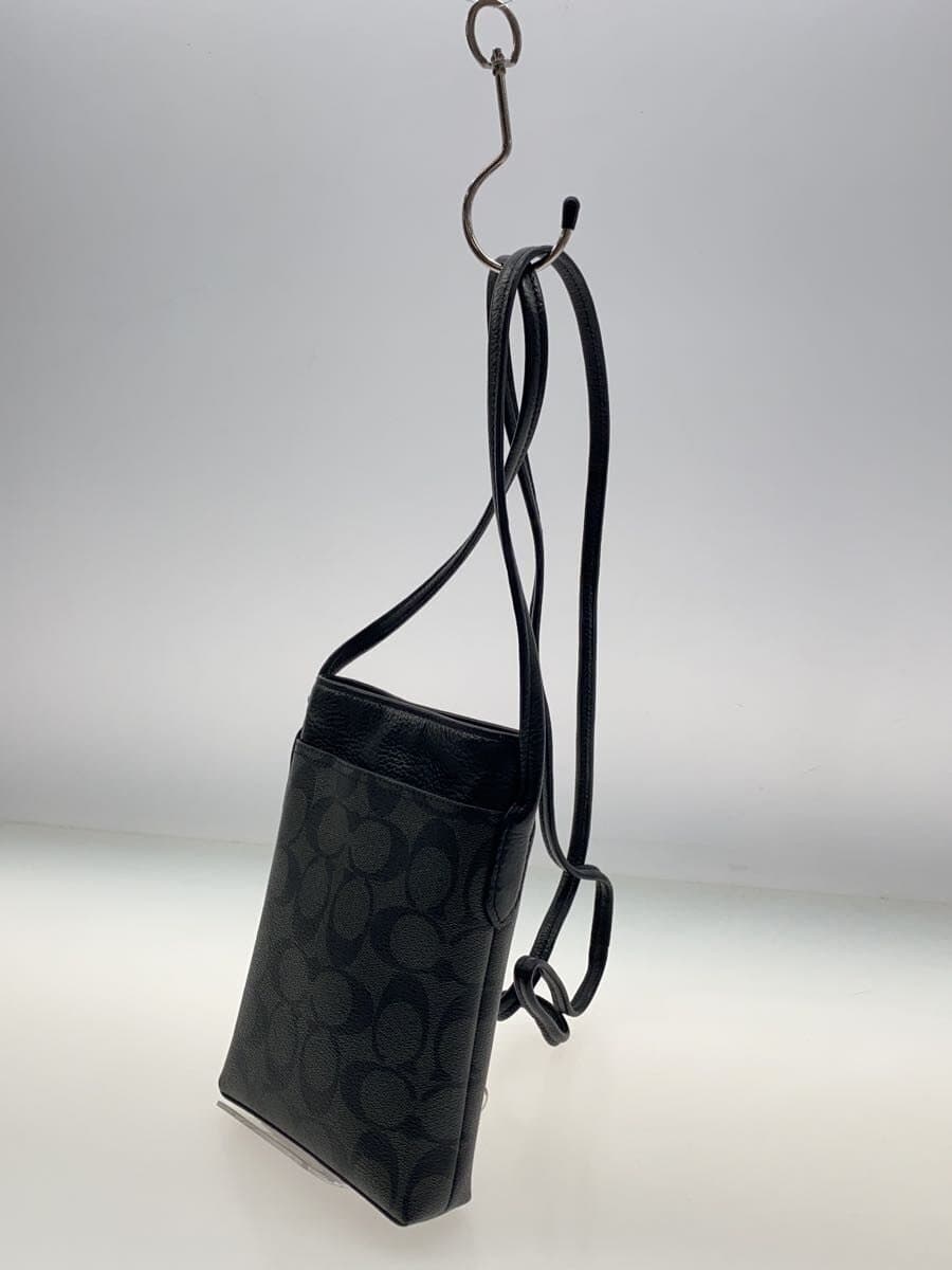 COACH Shoulder Bag Leather BLK All Over Pattern CB911 2