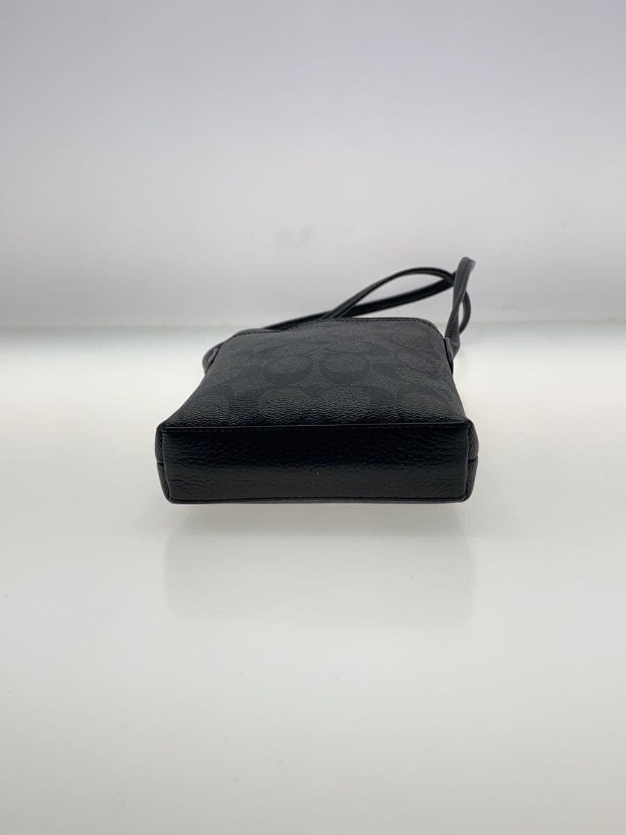 COACH Shoulder Bag Leather BLK All Over Pattern CB911 4