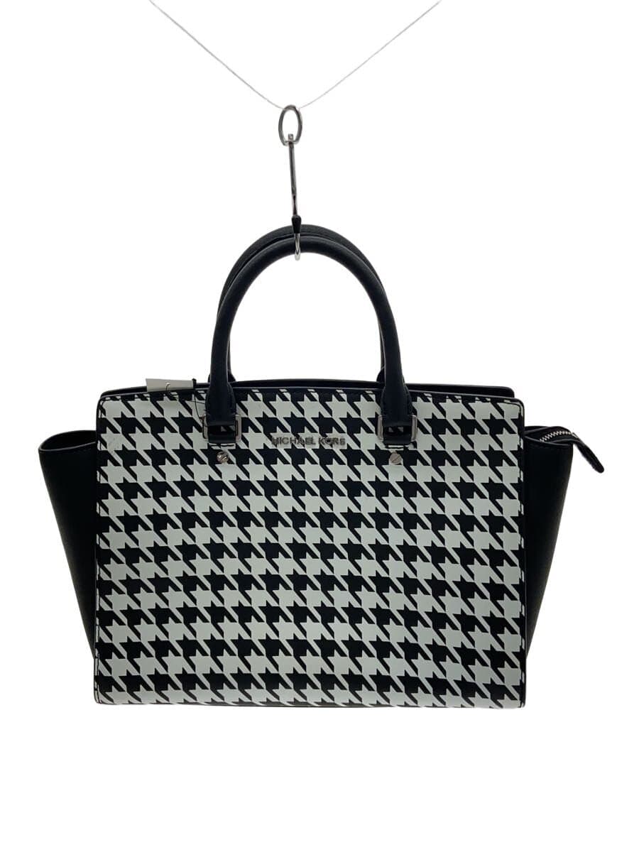 MICHAEL KORS Handbag Leather White All-over Print