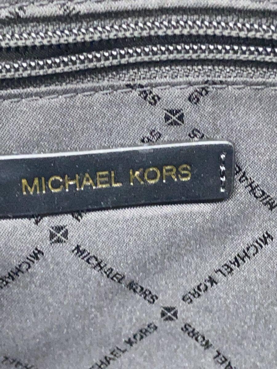 MICHAEL KORS All-Over Logo Print Handbag Canvas Gray All-Over Print 5