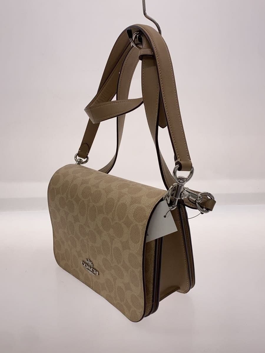 COACH Quinn Bag - Signature Shoulder Bag Leather BEG All-Over Print CZ770 2