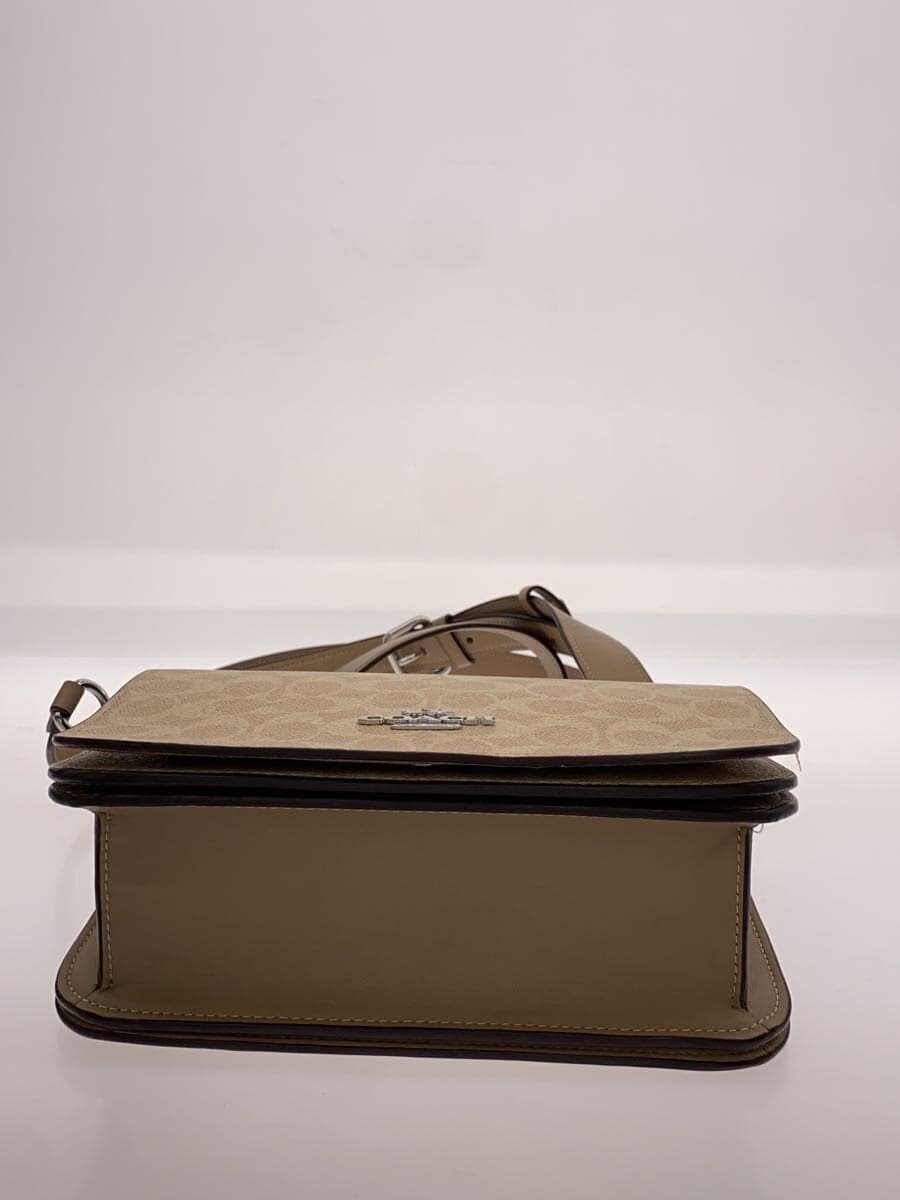 COACH Quinn Bag - Signature Shoulder Bag Leather BEG All-Over Print CZ770 4