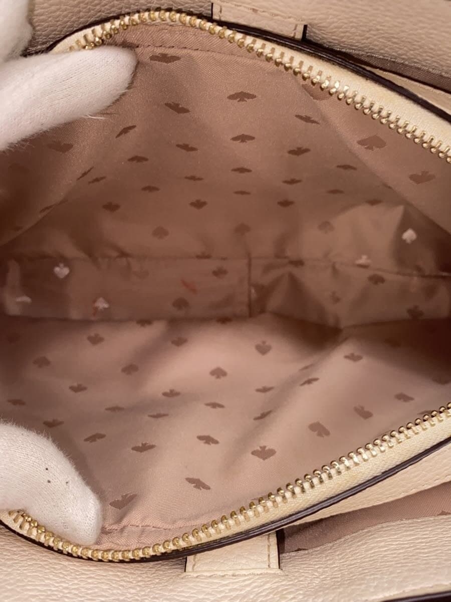 kate spade new york LEILA Two-Tone 2-Way Shoulder Tote Leather BEG Solid Color 6