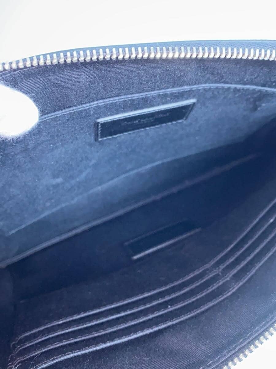 SAINT LAURENT clutch bag second bag leather BLK TGR397294 6