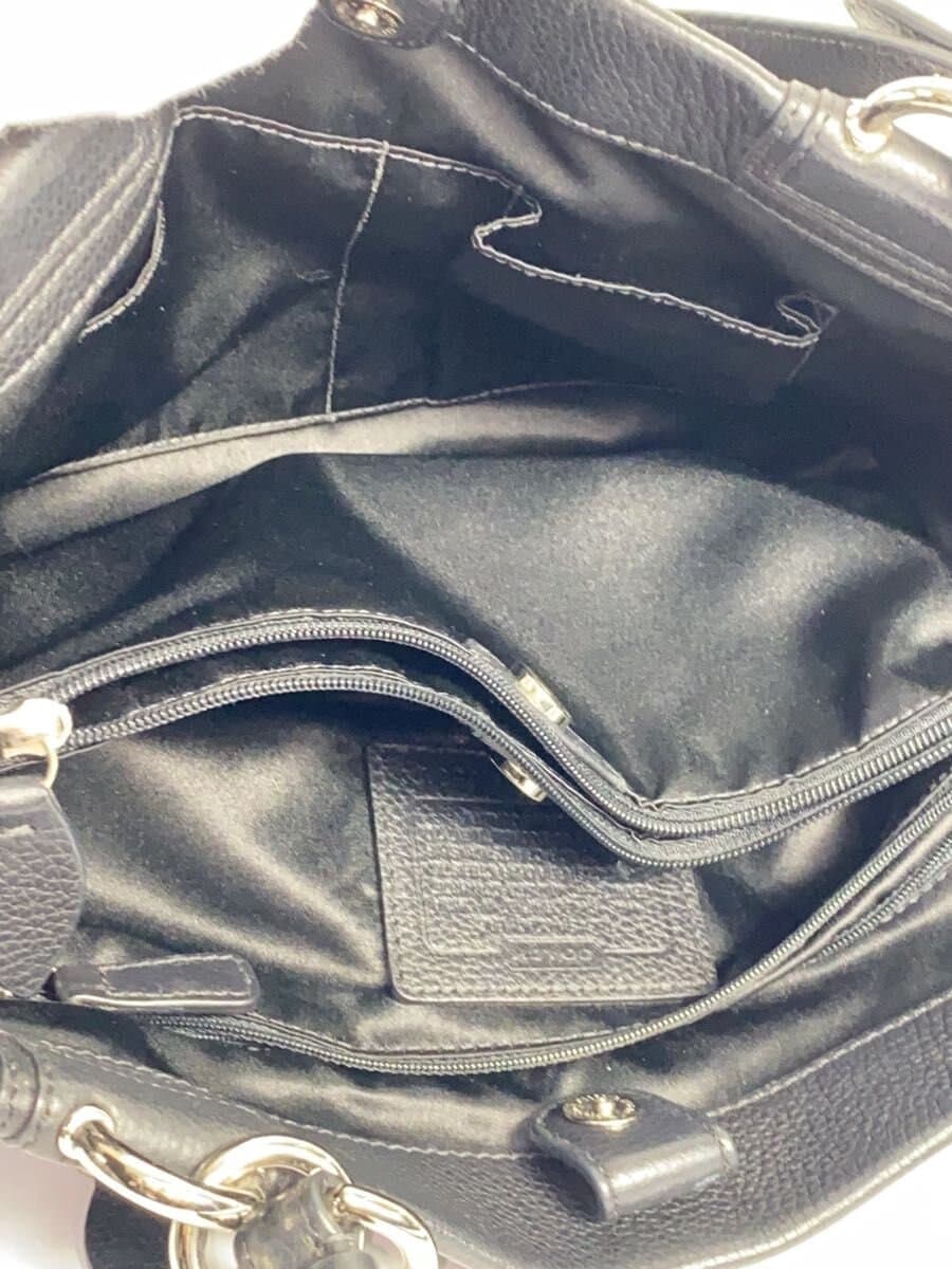 COACH Handbag Leather BLK Solid E1169-F16531 6