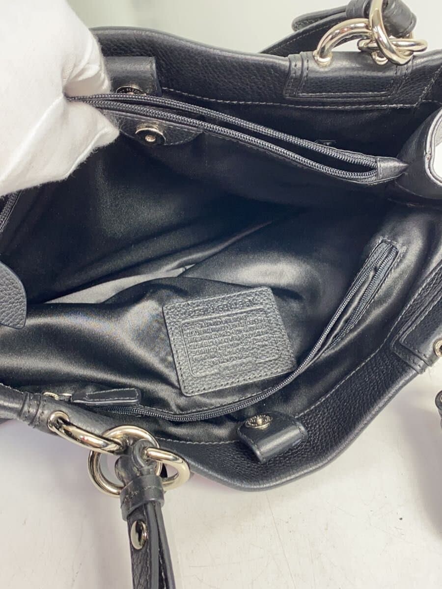 COACH Handbag Leather BLK Solid E1169-F16531 7