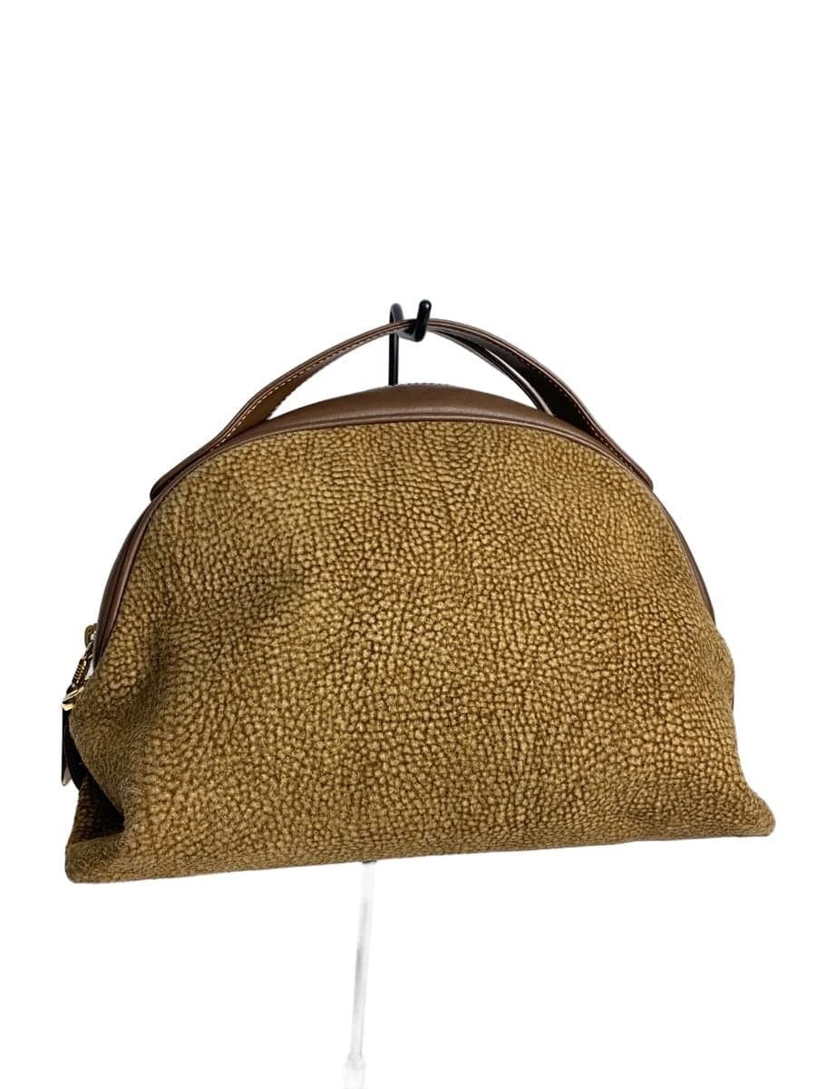 BORBONESE Handbag Suede CML All Over Pattern
