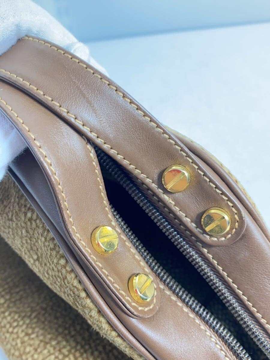 BORBONESE Handbag Suede CML All Over Pattern 9