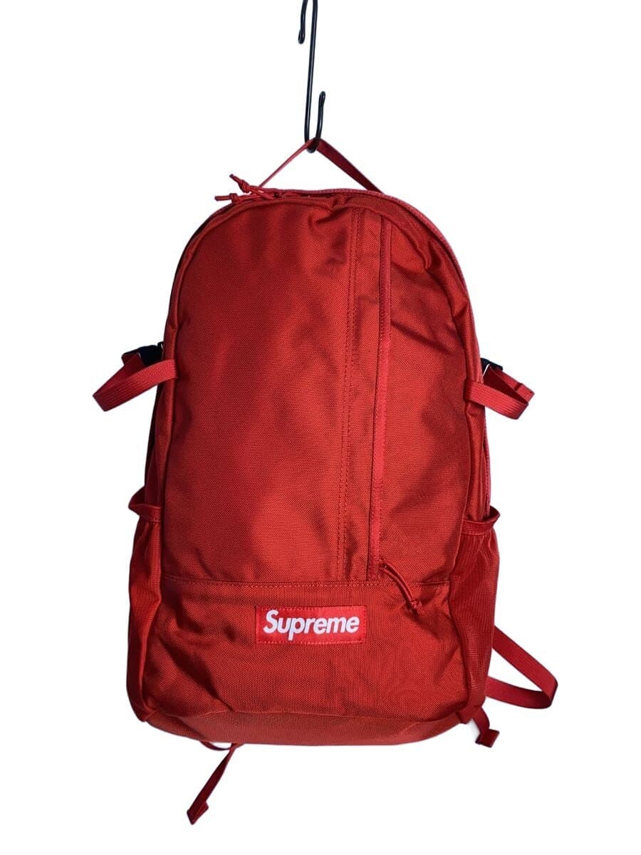 Supreme backpack Nylon RED Solid color