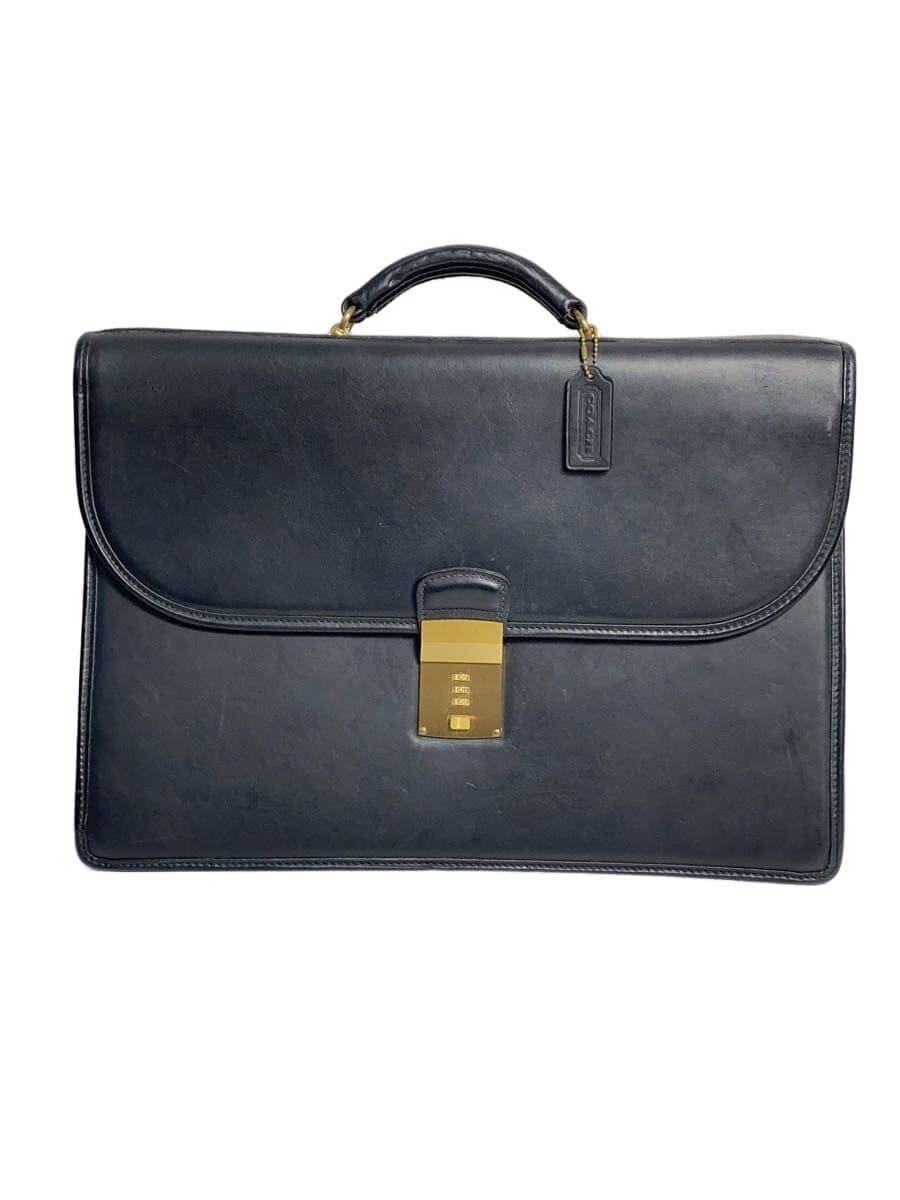 COACH Old Coach Briefcase Leather BLK Made in USA