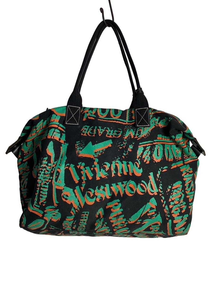 Vivienne Westwood MAN Graphic Canvas Tote Tote Bag Canvas BLK All-over Pattern