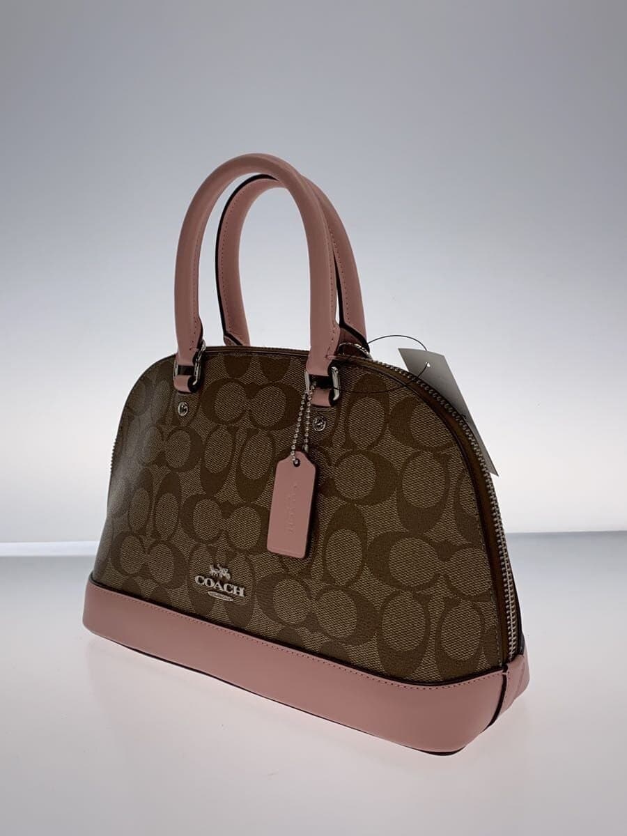 COACH Mini Sierra Satchel_Signature_Pink Leather Leather BRW All Over Pattern 2