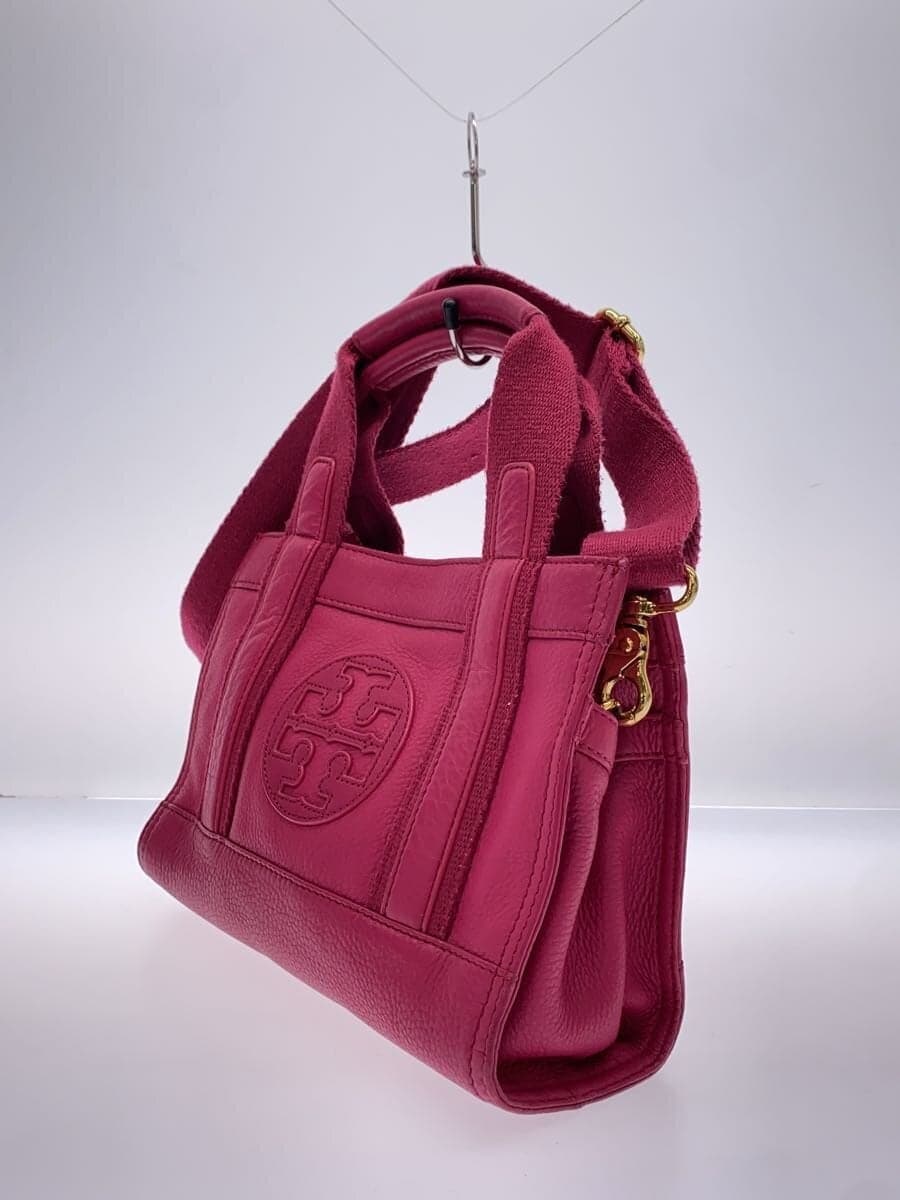 TORY BURCH Tote Bag Leather Pink 2