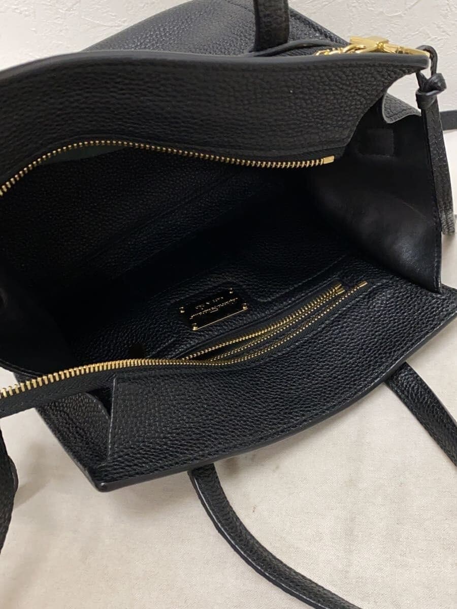 Salvatore Ferragamo shoulder bag leather black plain 6