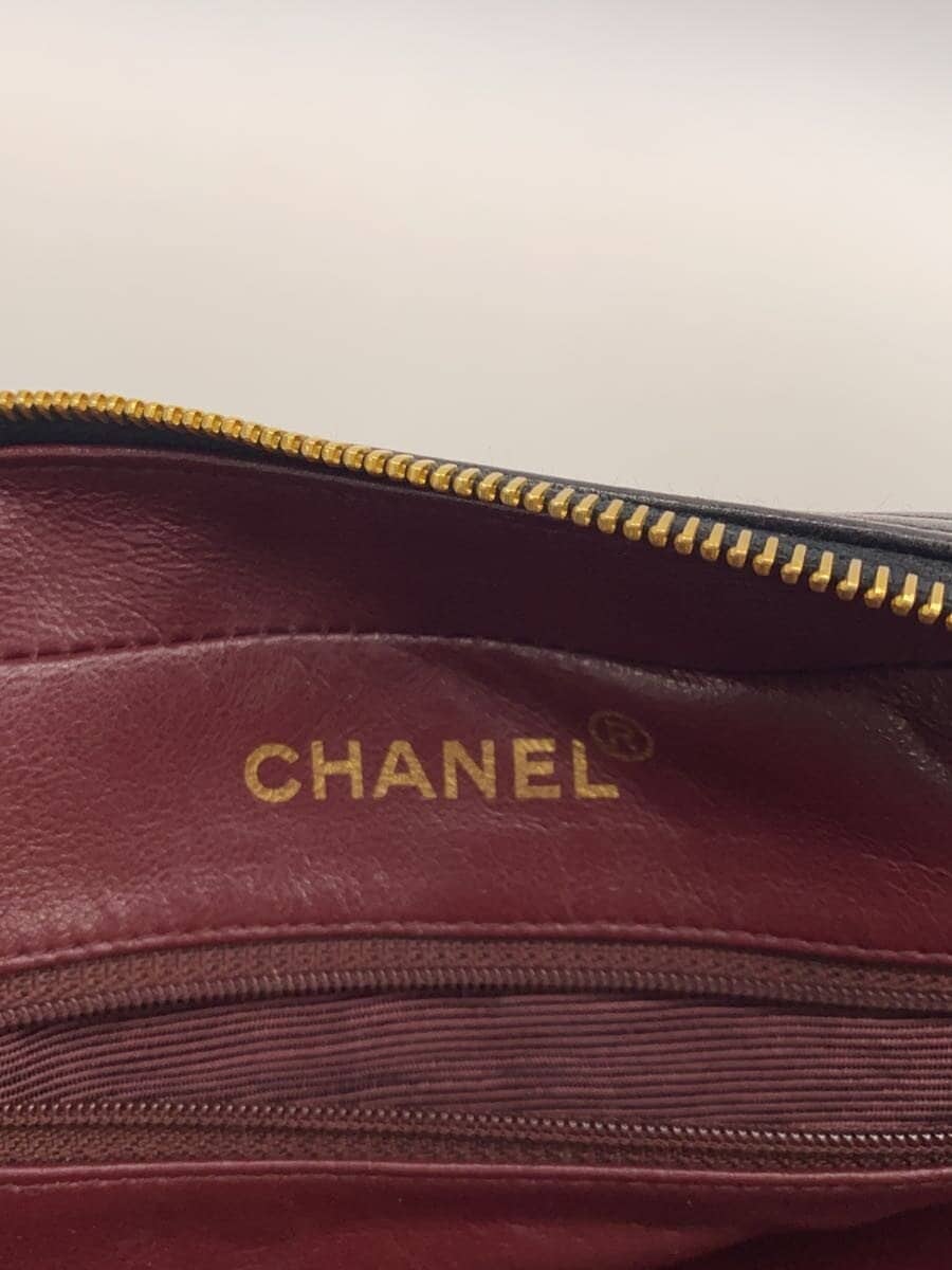 CHANEL handbag leather black plain 5