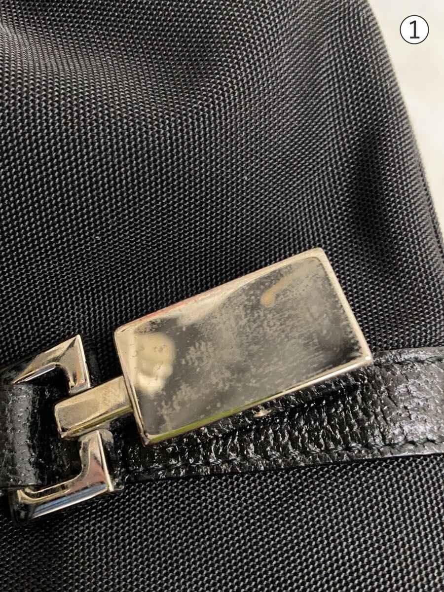 GUCCI handbag nylon black plain 8