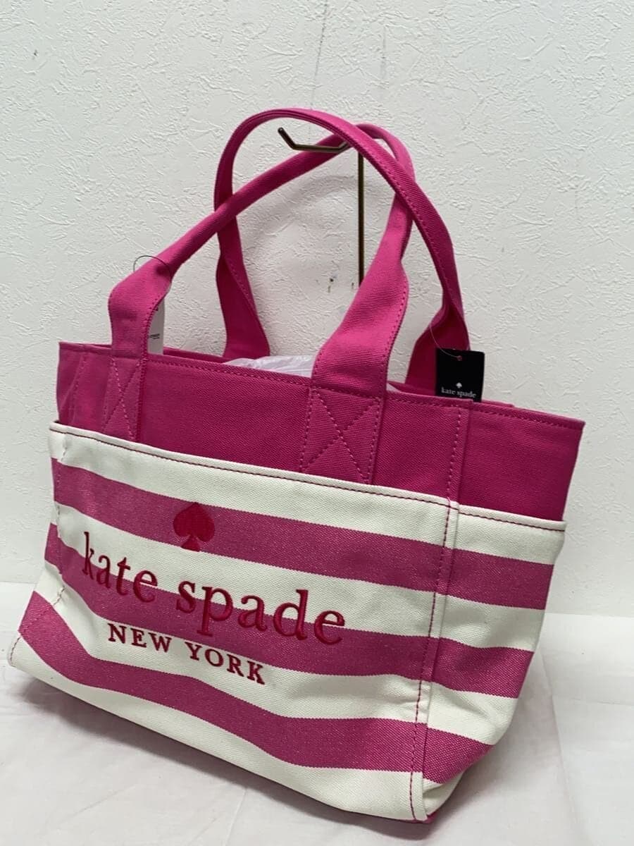 Kate Spade New York Tote Bag Canvas Pink Striped 2