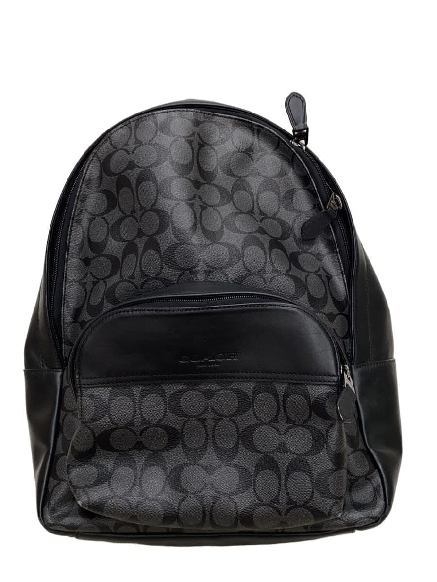COACH Backpack PVC BLK All Over Pattern F72482