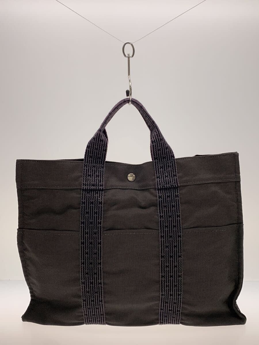 HERMES tote bag canvas GRY 3
