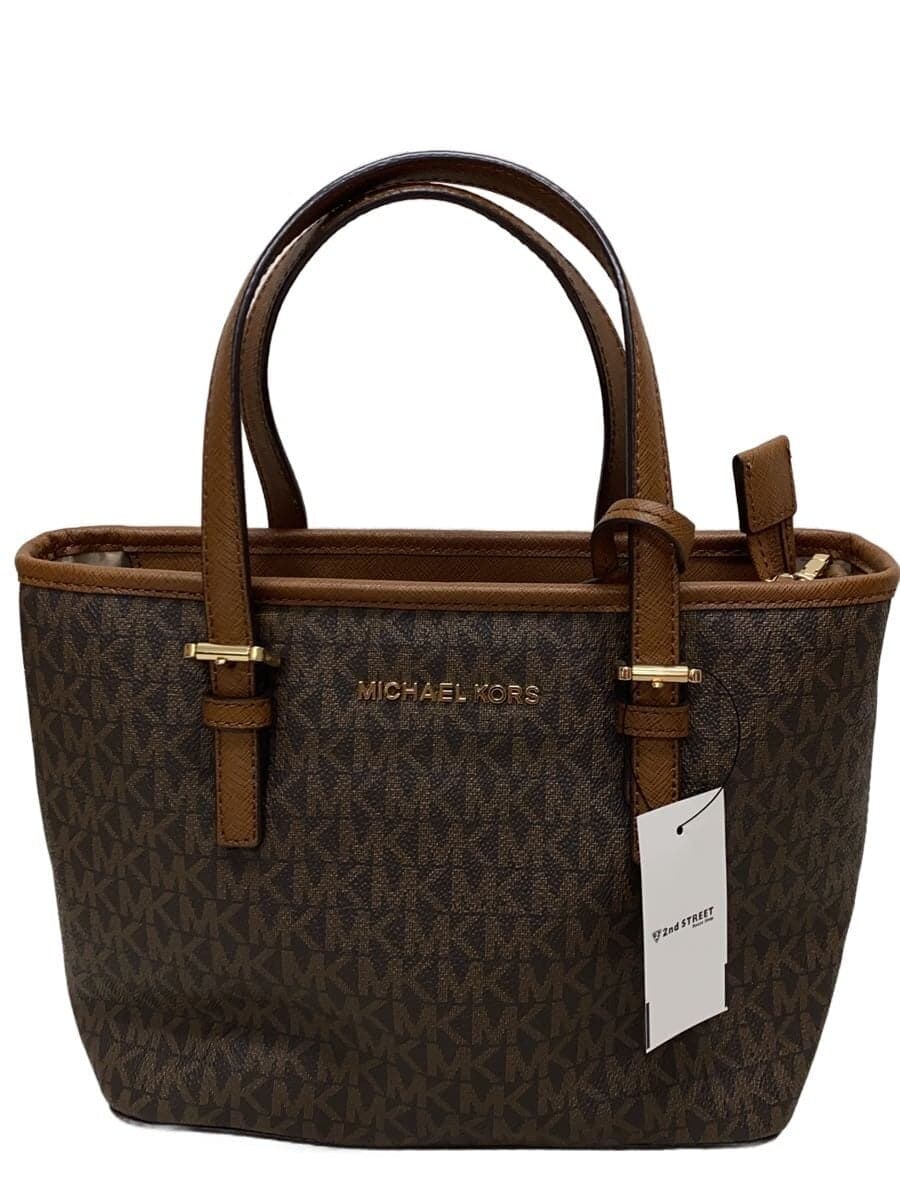 MICHAEL KORS Shoulder Bag Leather BRW All Over Pattern FP-1908