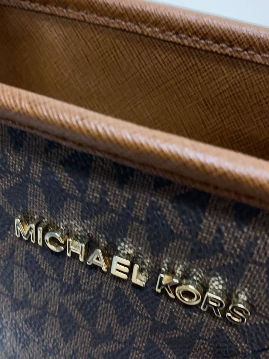 MICHAEL KORS Shoulder Bag Leather BRW All Over Pattern FP-1908 7