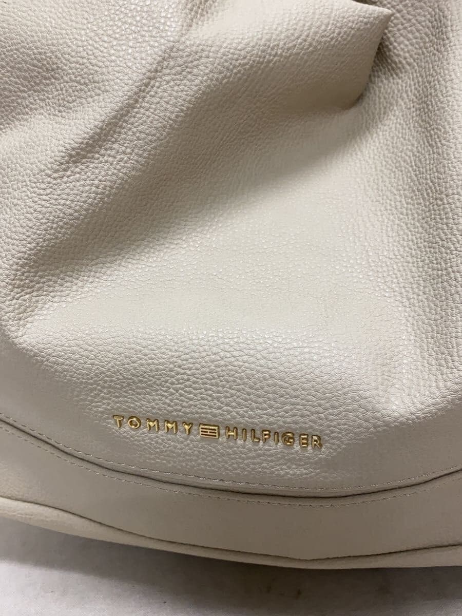 TOMMY HILFIGER shoulder bag leather beige plain 5