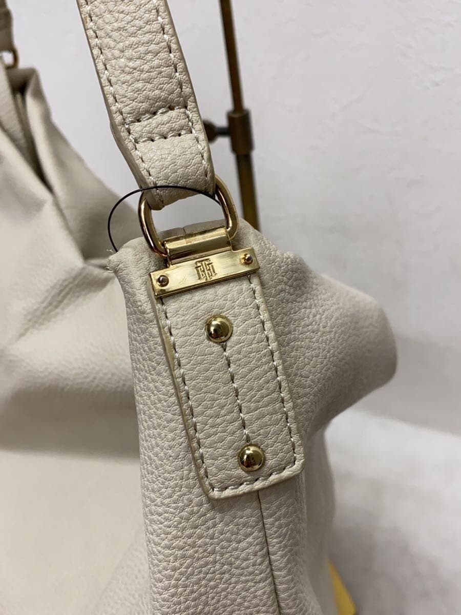 TOMMY HILFIGER shoulder bag leather beige plain 6