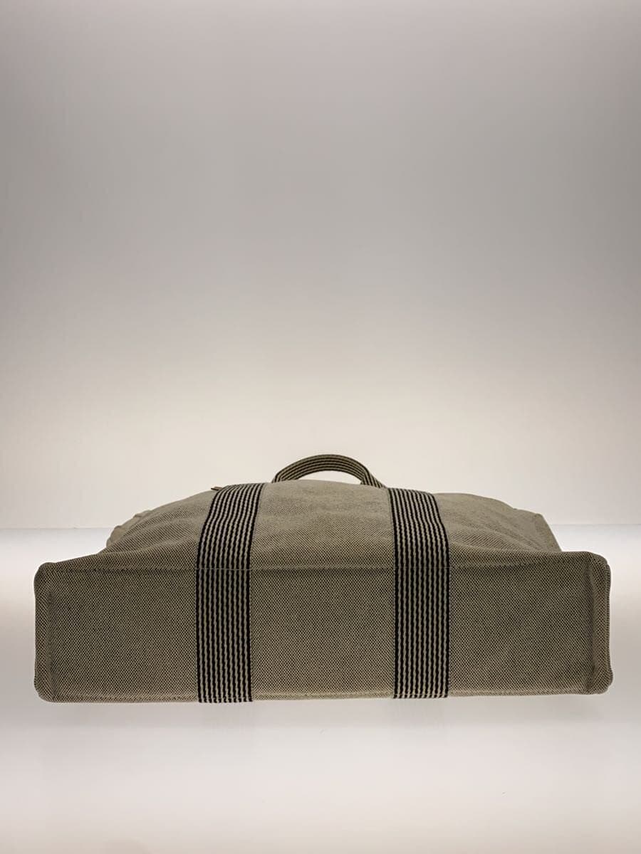 HERMES tote bag canvas GRY plain overall stains present condition considered 4