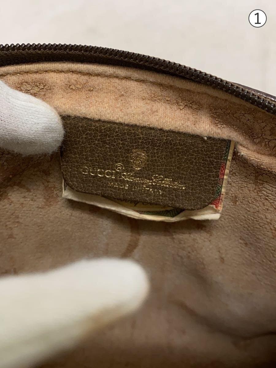 GUCCI Pouch Leather Beige All-over pattern Sherry Line Clutch Bag Condition 6