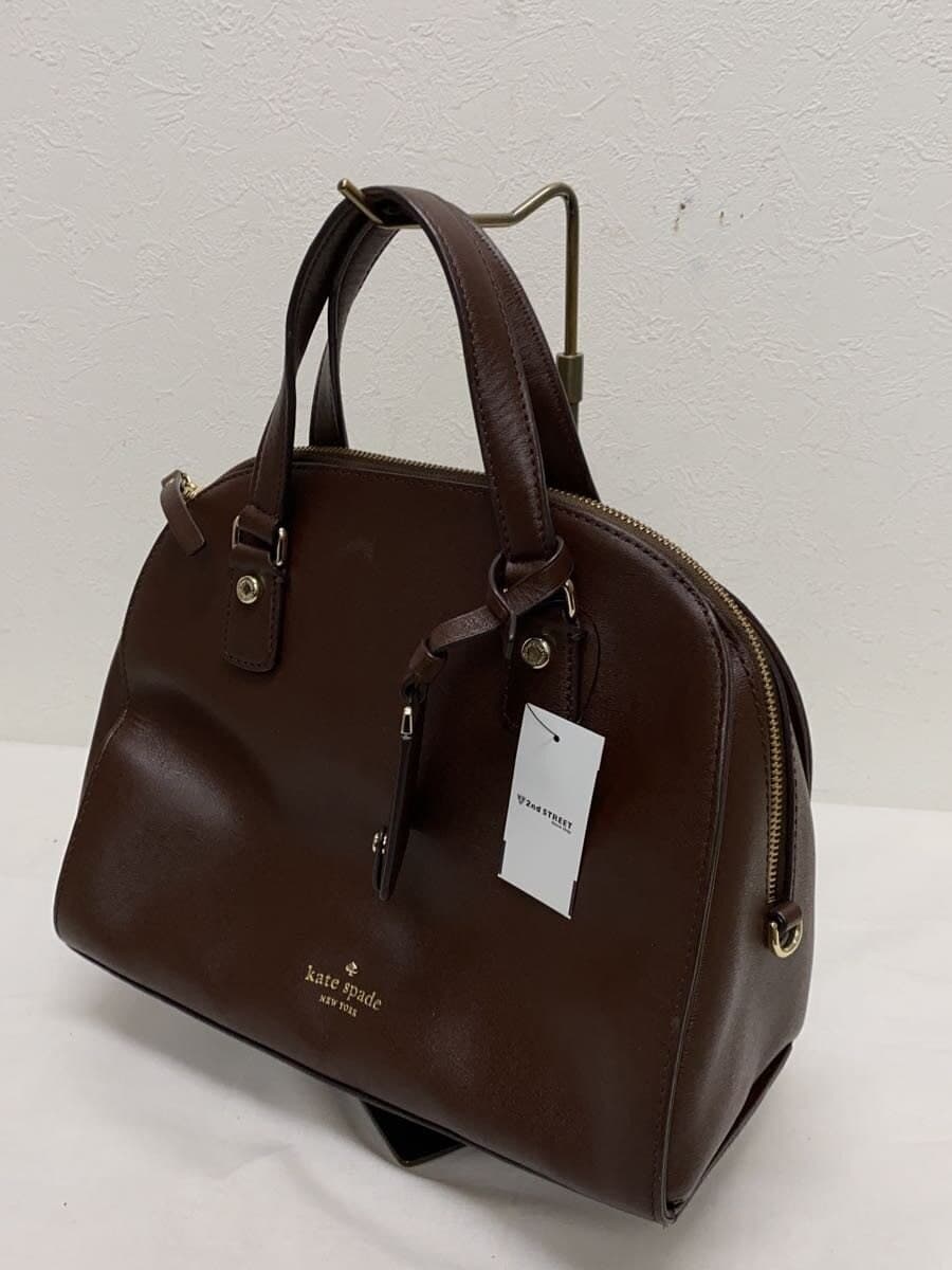 Kate Spade New York Shoulder Bag Leather BRW Solid Color 2