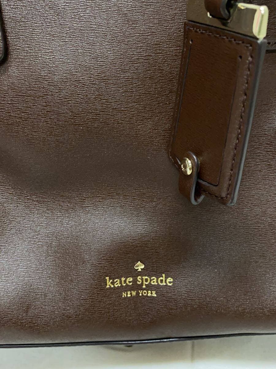 Kate Spade New York Shoulder Bag Leather BRW Solid Color 5