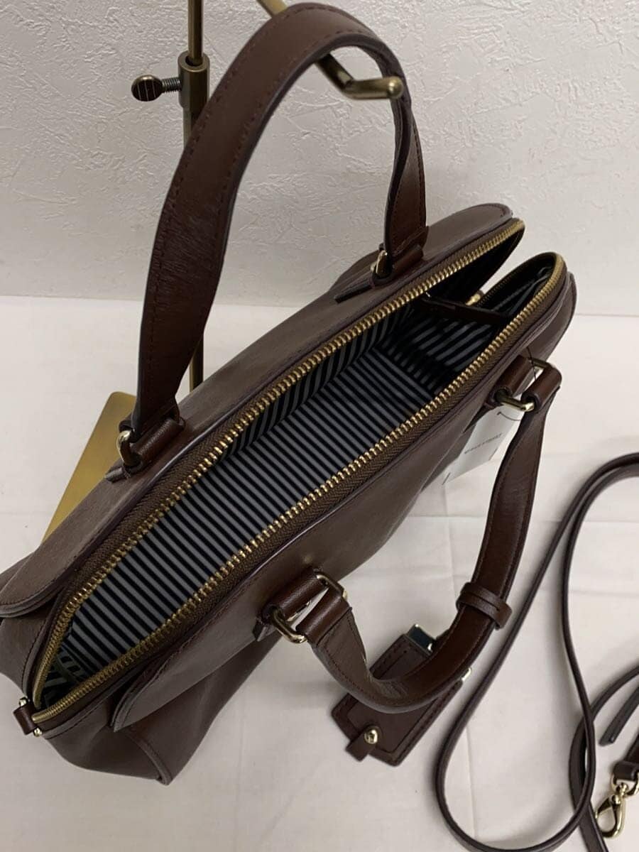 Kate Spade New York Shoulder Bag Leather BRW Solid Color 6