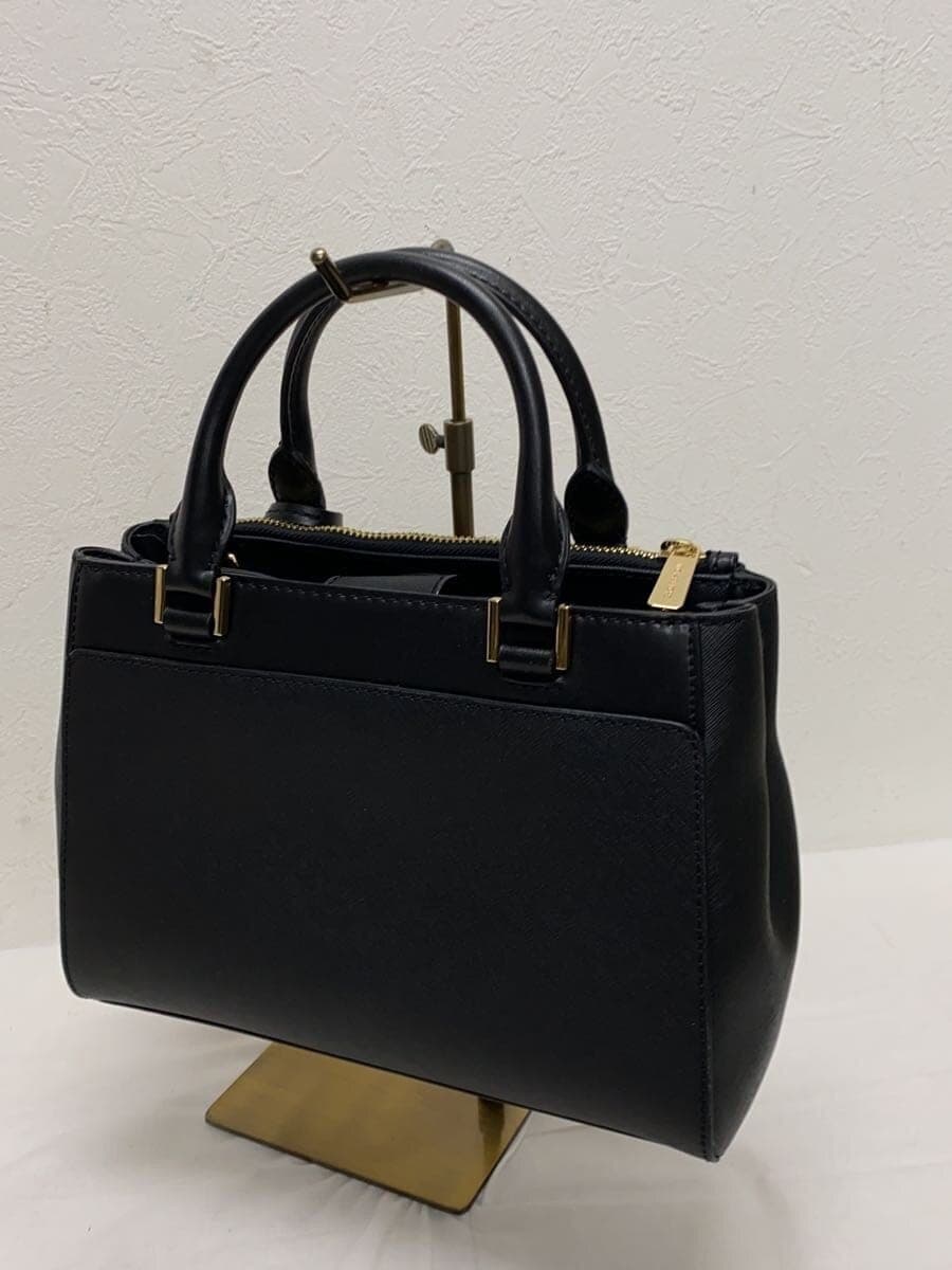 MICHAEL KORS Shoulder Bag Leather Black Solid Color 3
