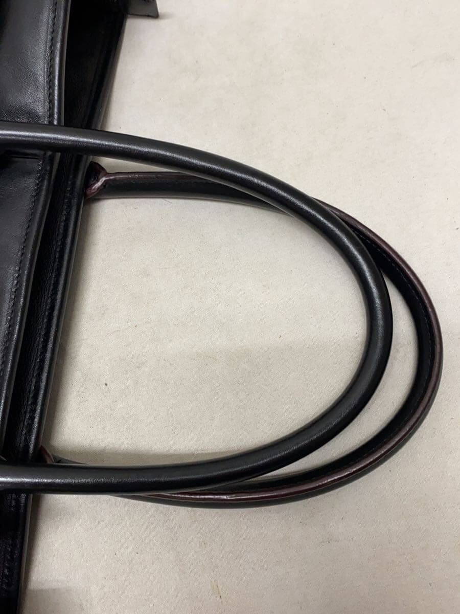 COACH tote bag leather black all-over pattern 9