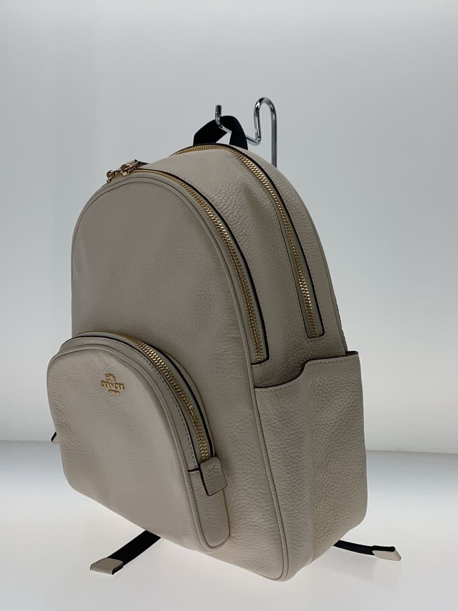 COACH Backpack Leather WHT Solid 5666 Coat Backpack 2