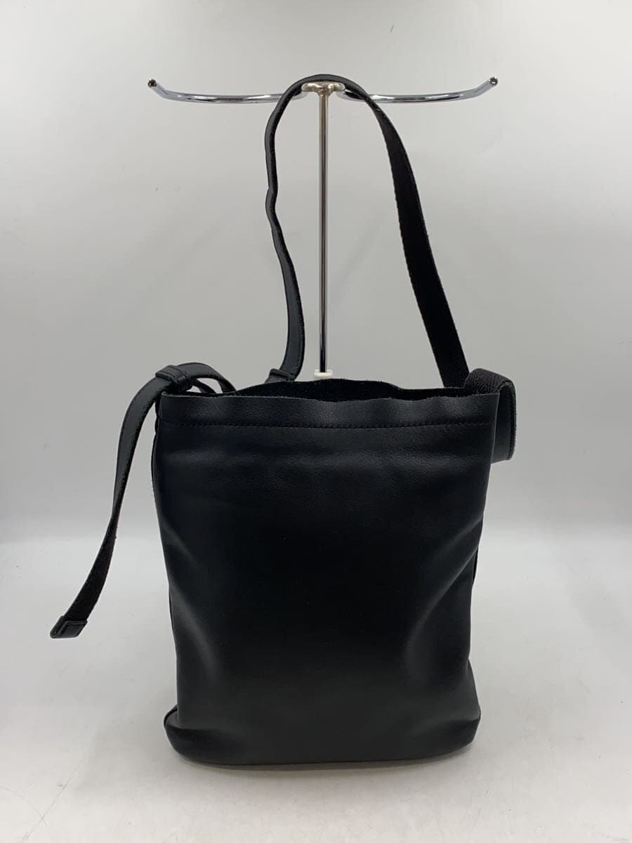 agnes b. Shoulder Bag Cowhide BLK PAH02Z-03 3