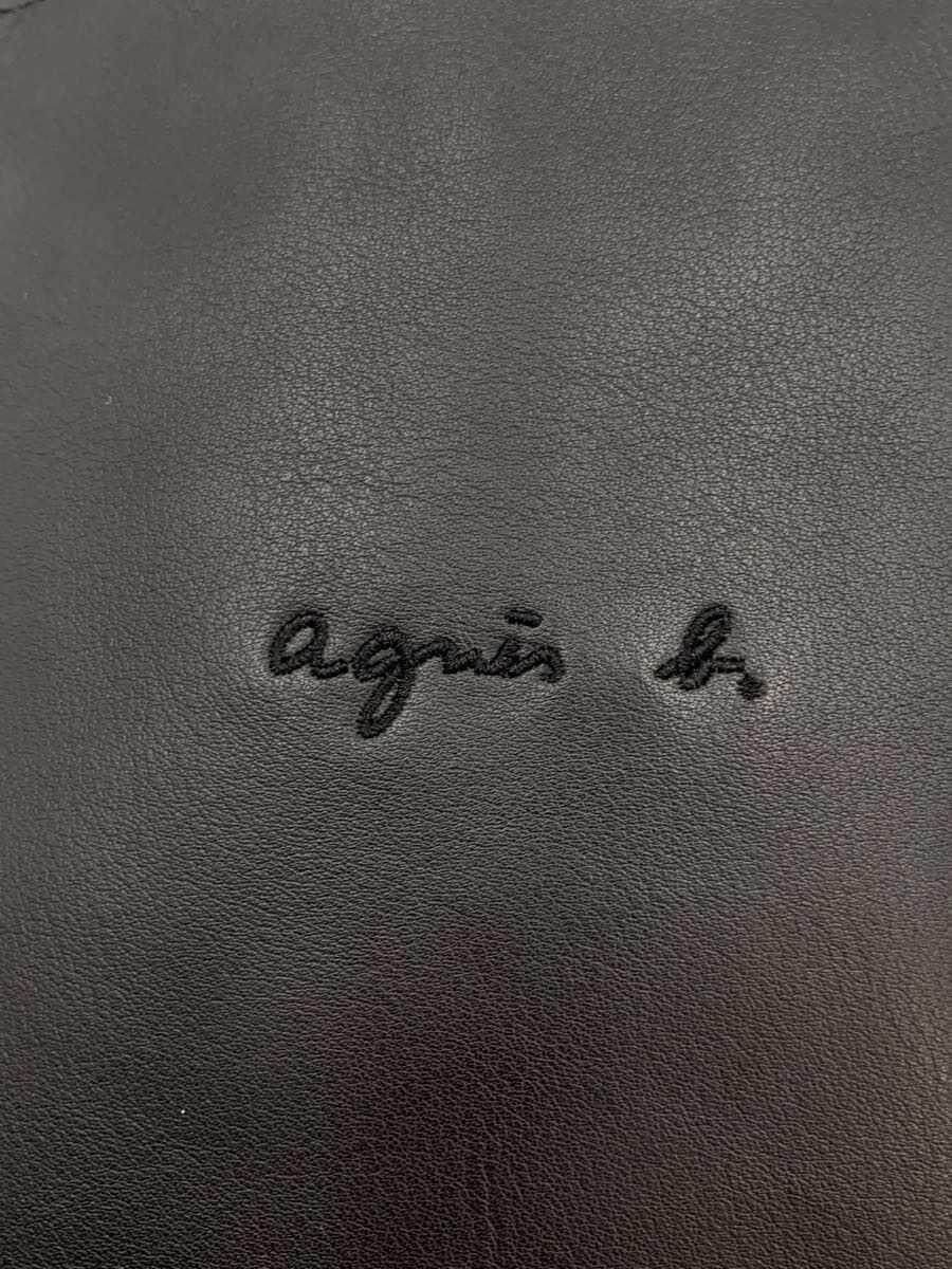 agnes b. Shoulder Bag Cowhide BLK PAH02Z-03 5