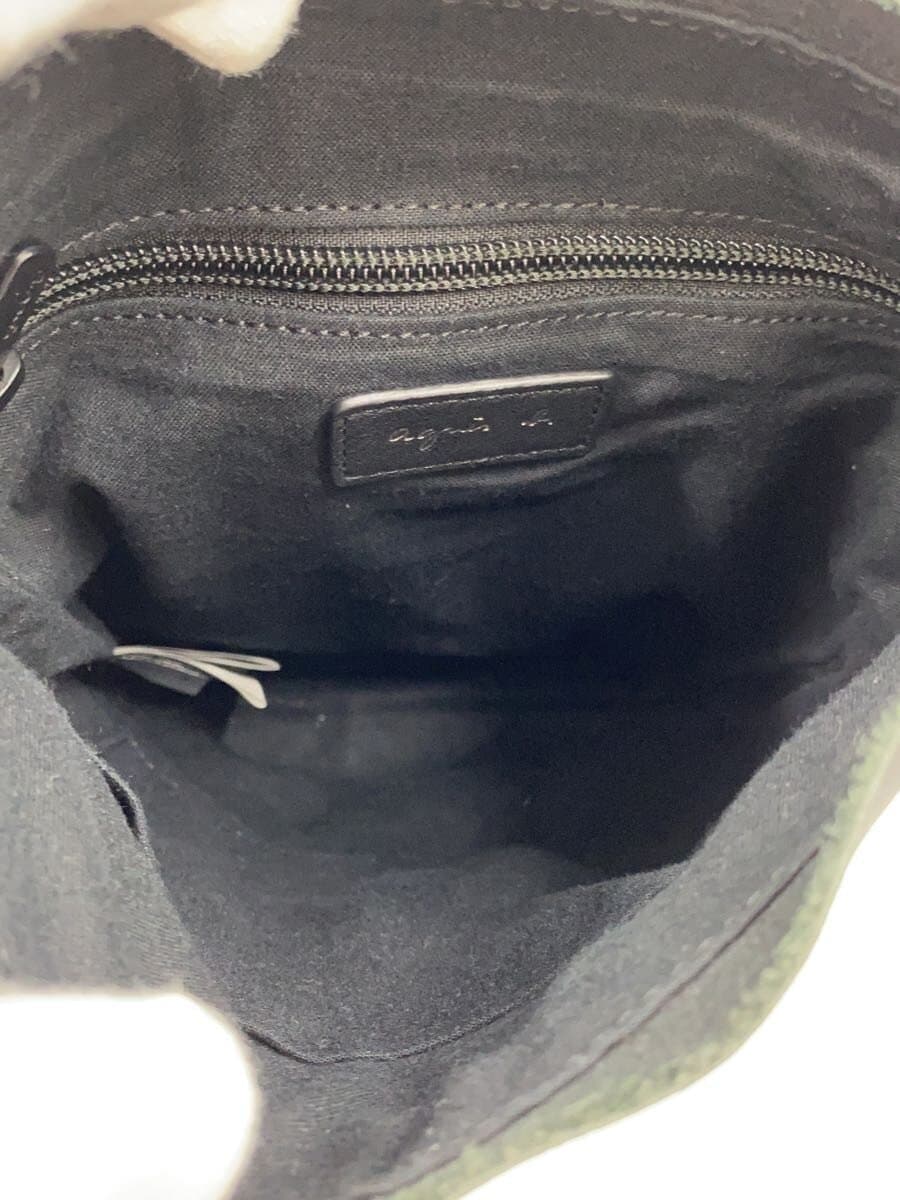 agnes b. Shoulder Bag Cowhide BLK PAH02Z-03 6