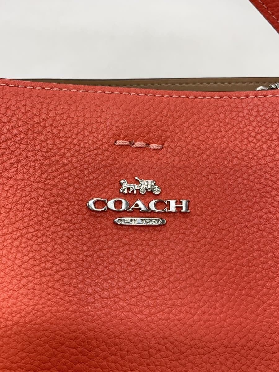 COACH Handbag Leather PNK Solid 5