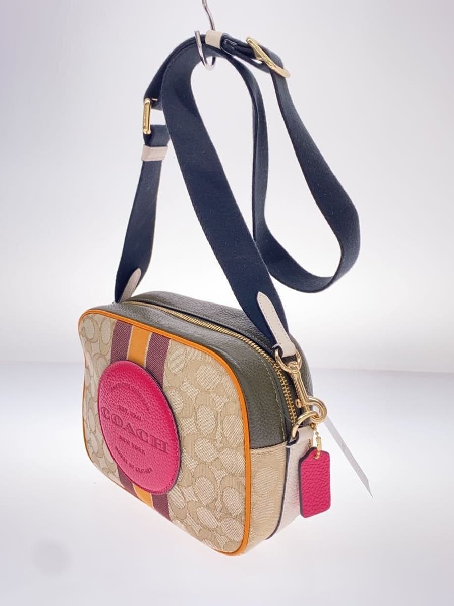 COACH Shoulder Bag Canvas BEG 1912 2